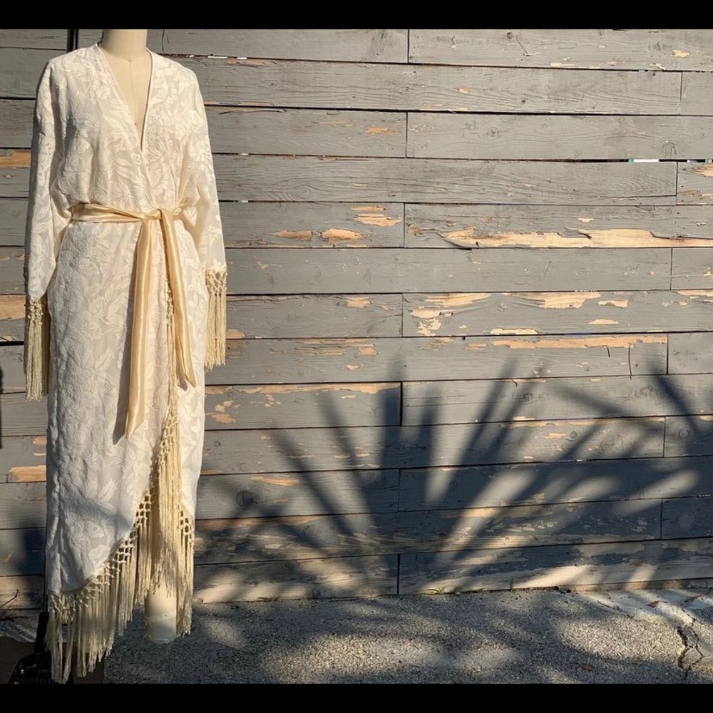 Custom Boho Fringe Bridal Robe
